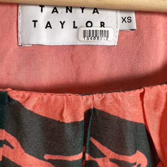Tanya Taylor Shay Floral Print Mini Dress in Shell Pink/Deep Sea Size XS - Picture 12 of 12